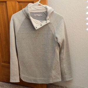 Prana Heather Gray Cowl Neck Sweater